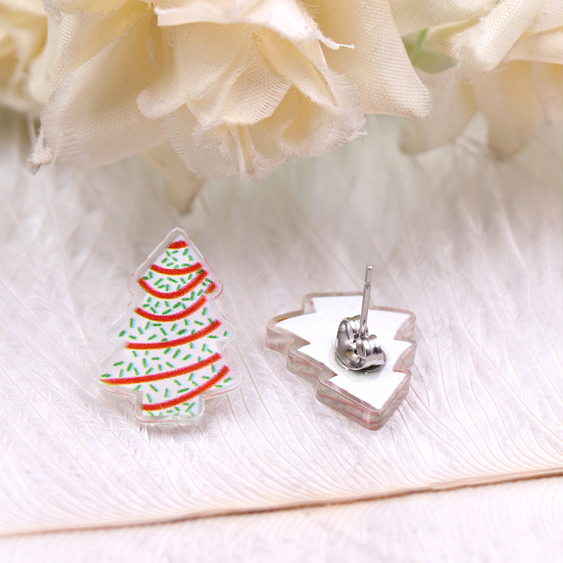 Creative Christmas Tree Teacher Acrylic Earrings