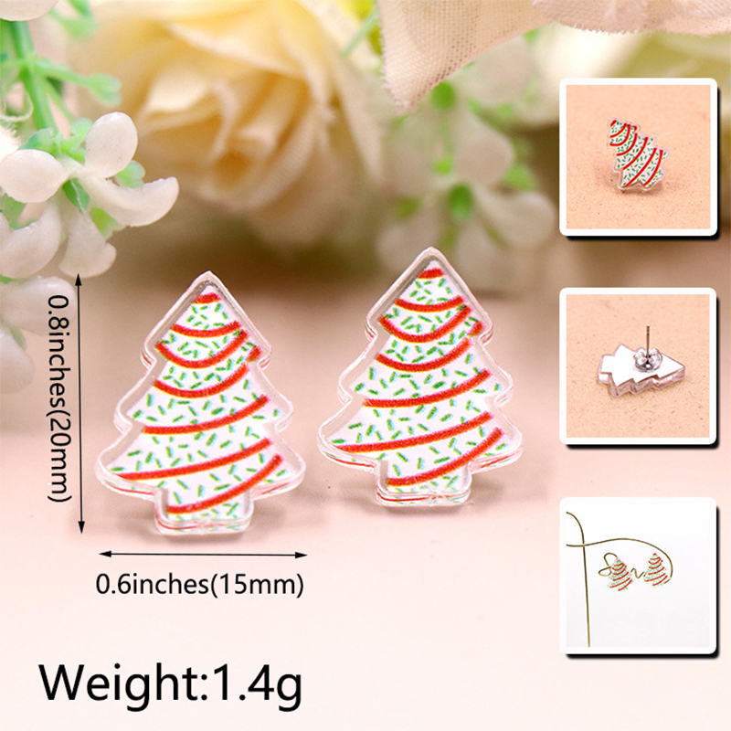Creative Christmas Tree Teacher Acrylic Earrings