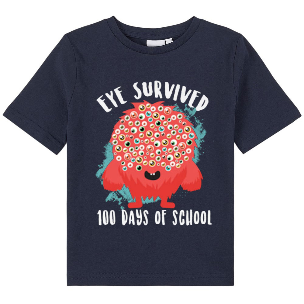 Eye Survived 100 Days Of School Kids T-Shirt