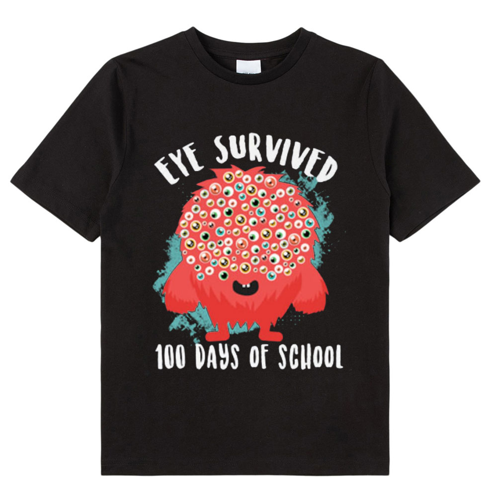 Eye Survived 100 Days Of School Kids T-Shirt