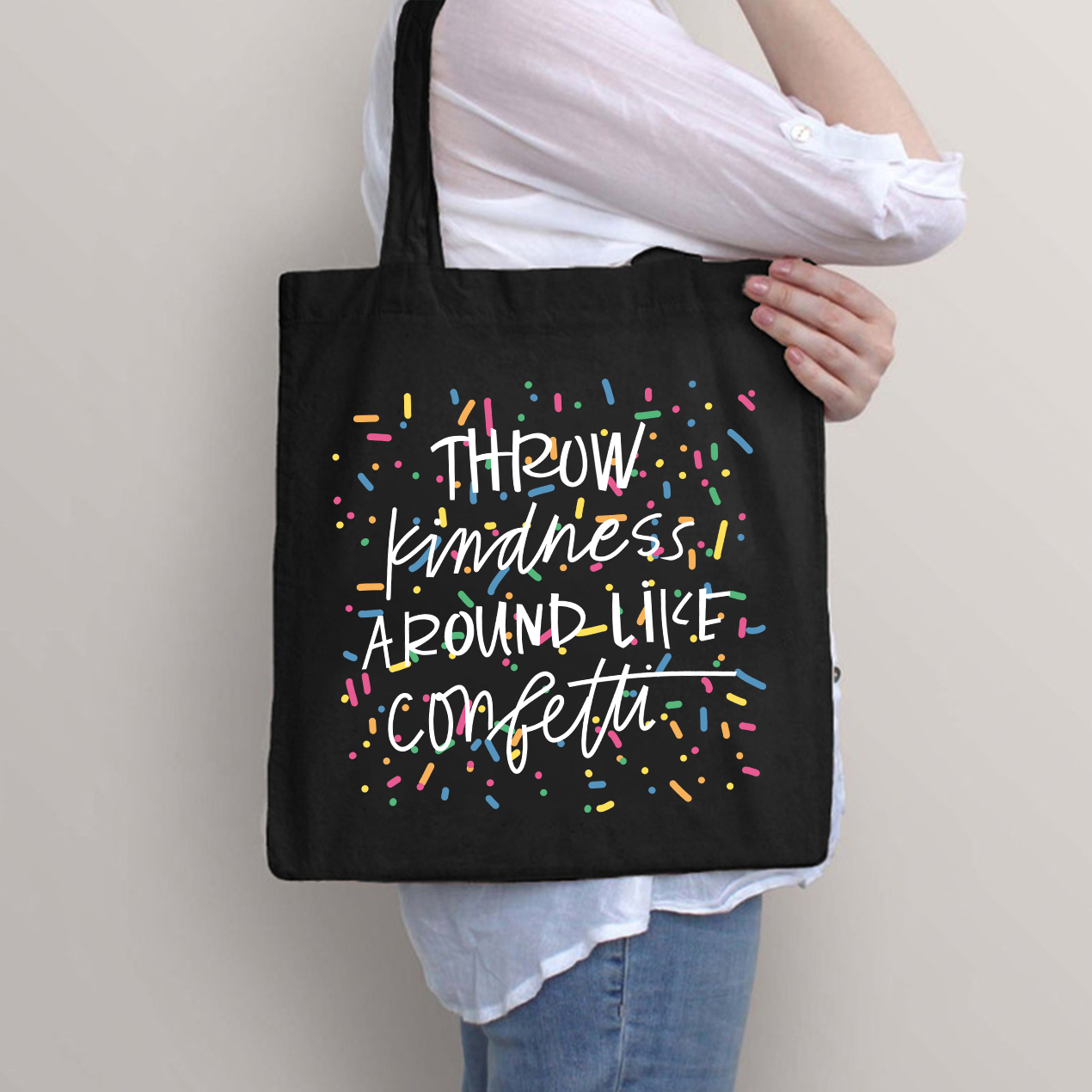 Throw Kindness Around Like Contetti Teacher Tote Bag