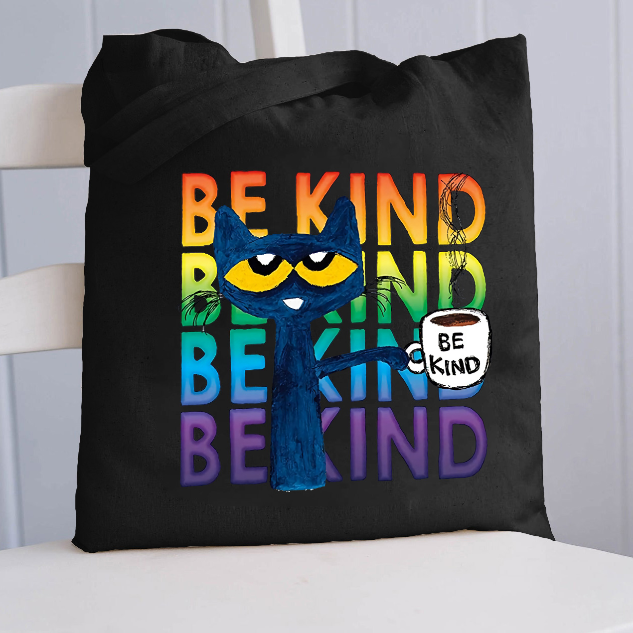 Be Kind Coffee Be Kind Cat Teacher Tote Bag