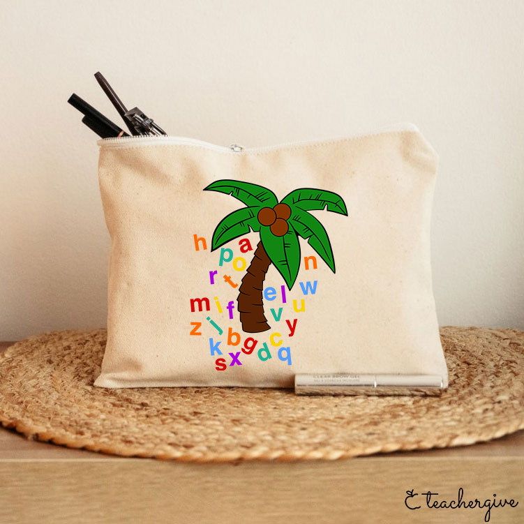 Chicka Chicka Boom Boom Tree Teacher Makeup Bag