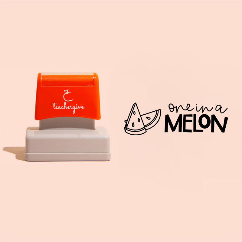 One In A Melon Teacher Rectangle Stamp