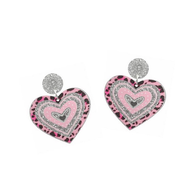 Lovely Shining Hearts Teacher Acrylic Earrings