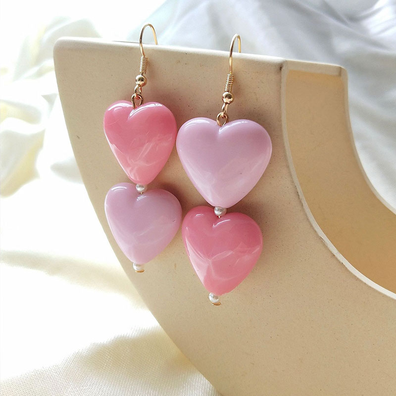 Cute Chubby Heart Teacher Acrylic Earrings