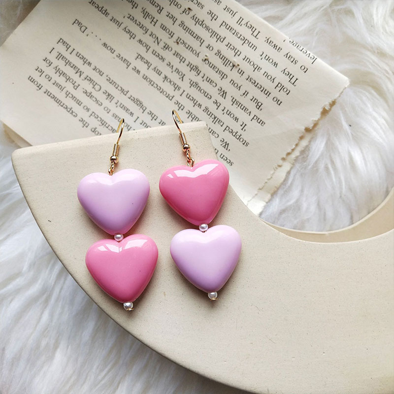 Cute Chubby Heart Teacher Acrylic Earrings