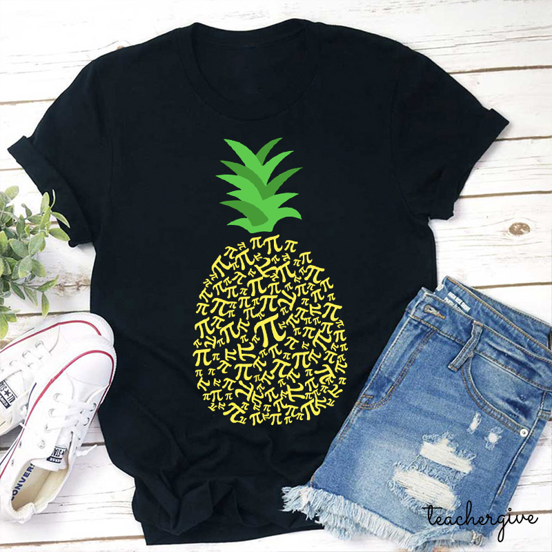 Pineapple Number Pi Math Teacher T-Shirt