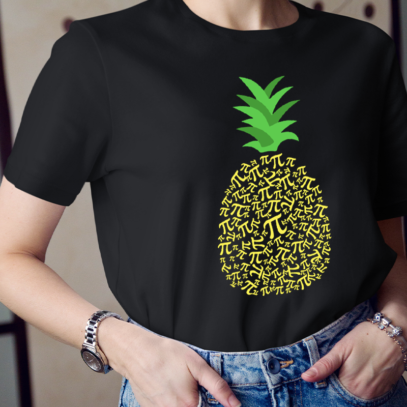 Pineapple Number Pi Math Teacher T-Shirt