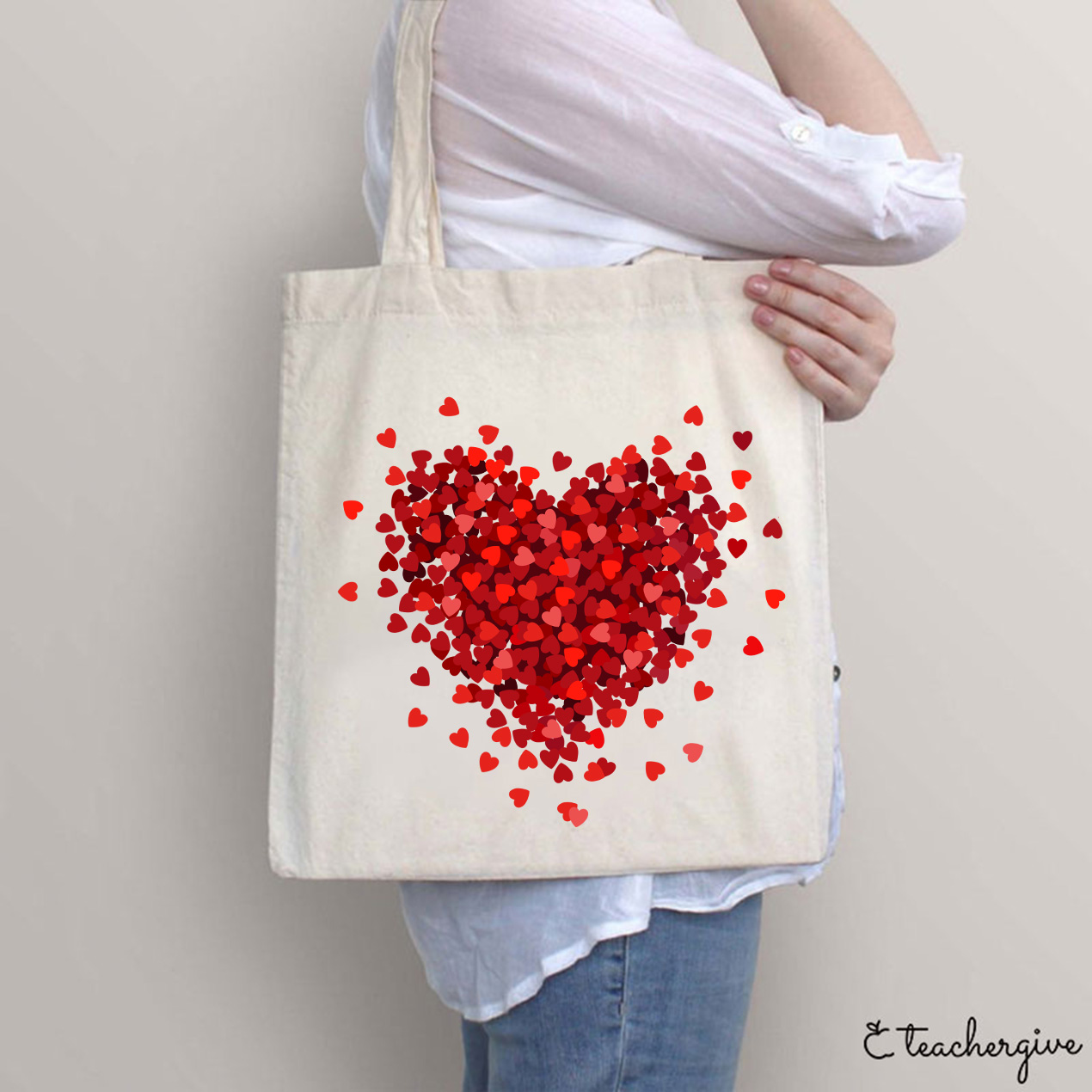 Let Love Fill Your Heart Teacher Tote Bag