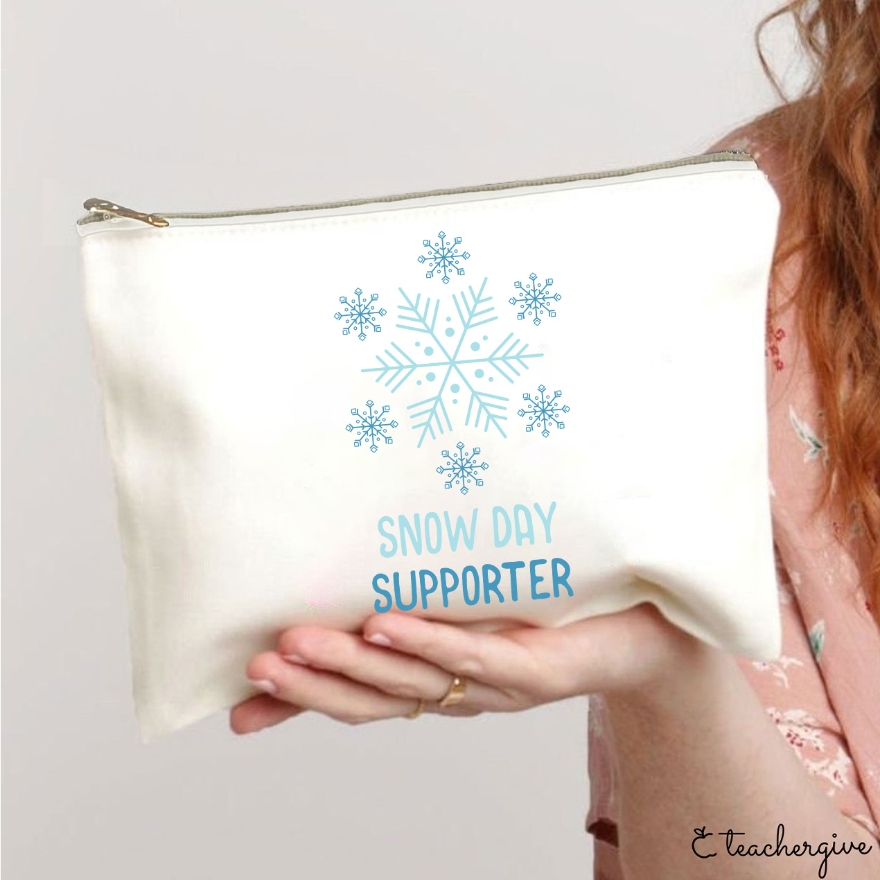 Snow Day Supporter Teacher Makeup Bag
