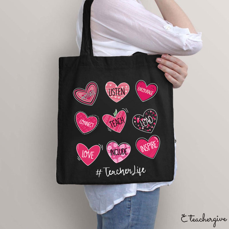 Motivate Listen Encourage Teacher Tote Bag