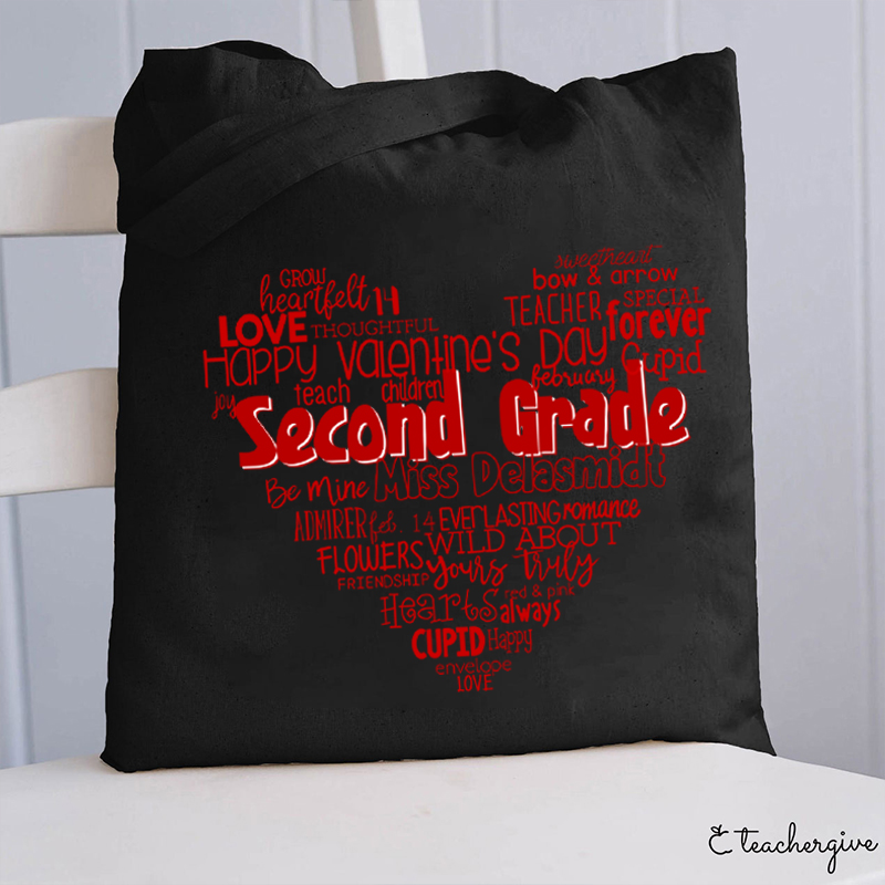 Personalized Teacher's Valentine's Day Teacher Tote Bag