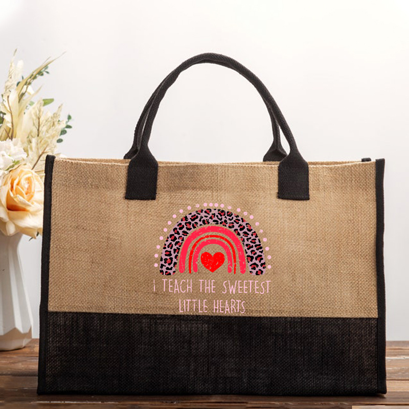 I Teach The Sweetest Little Hearts Teacher Cotton Tote Bag