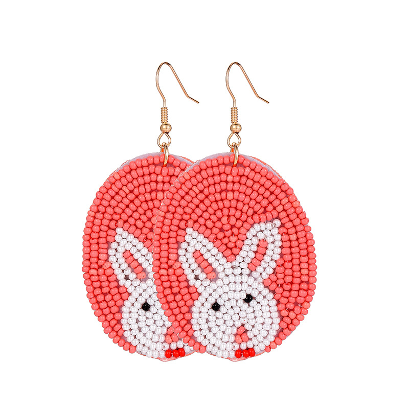 Easter Bunny Cute Chicken Teacher Beaded Earrings