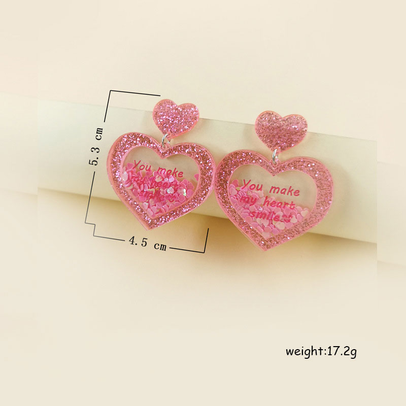 You Make My Heart Smile Teacher Acrylic Earrings