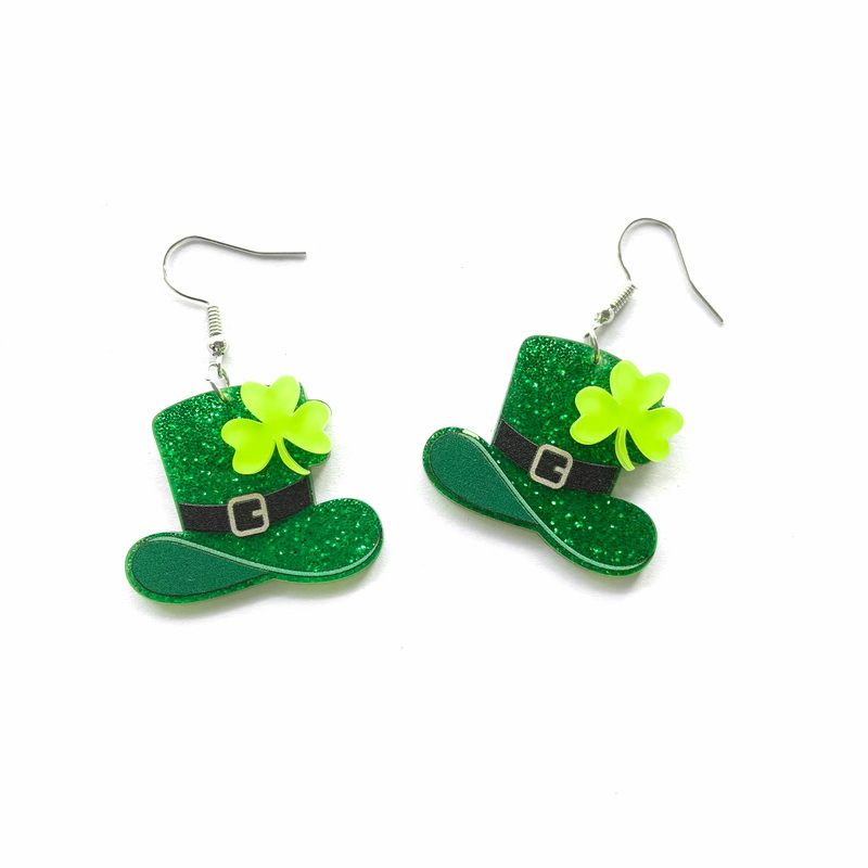 Lucky Hat Teacher Acrylic Earrings