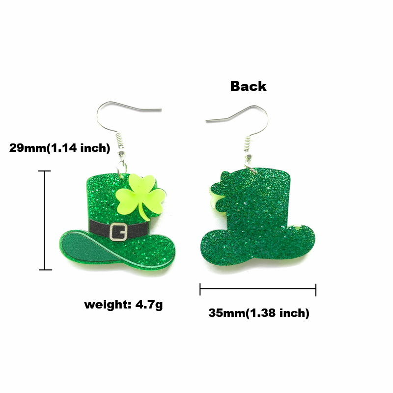 Lucky Hat Teacher Acrylic Earrings