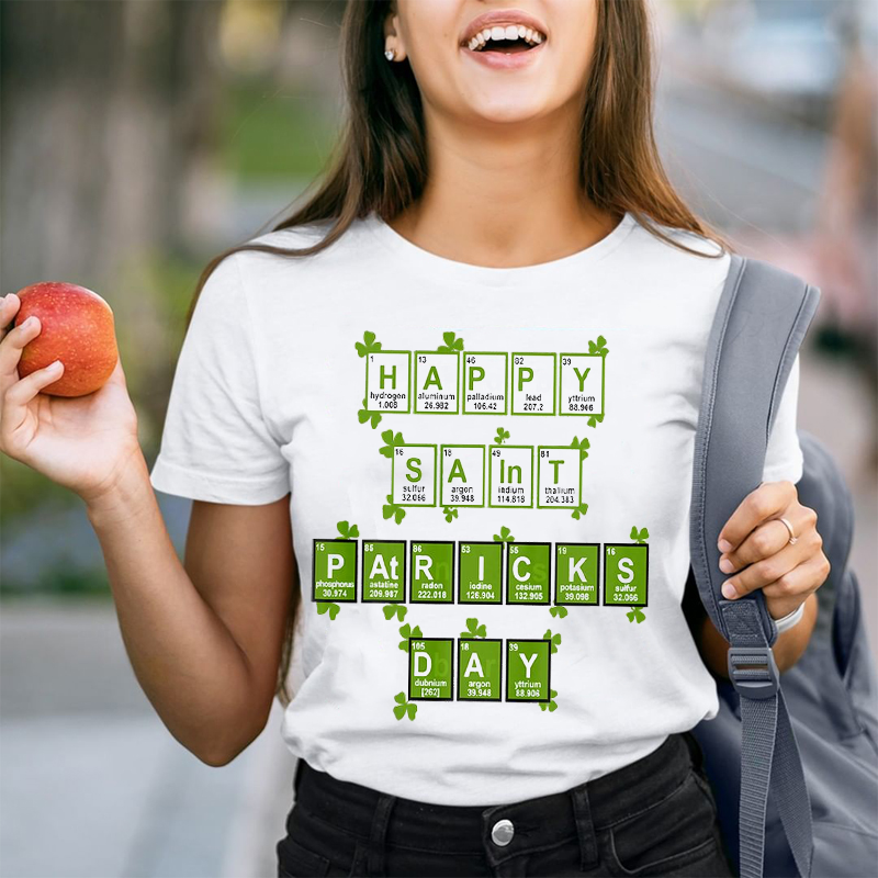 Happy Saint Patrick's Day Elements Science Teacher T-Shirt