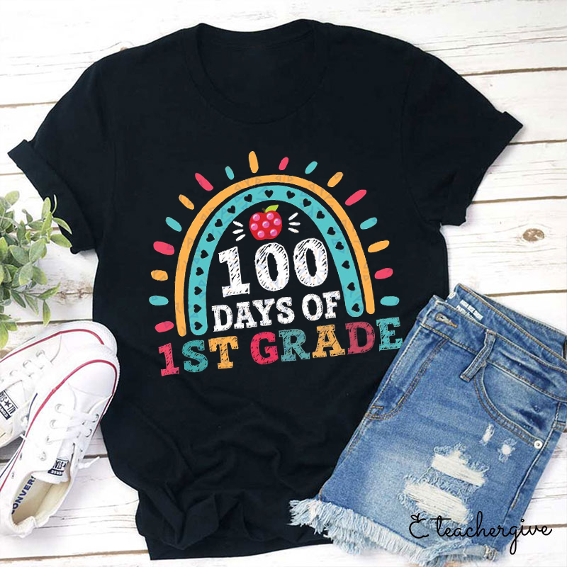 Personalized Grade 100 Days Teacher T-Shirt