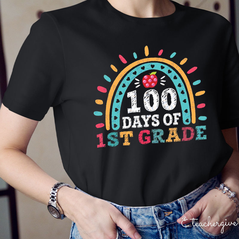 Personalized Grade 100 Days Teacher T-Shirt