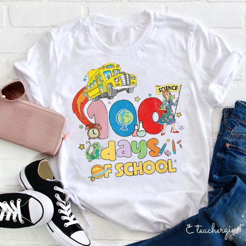 100 Science Days Of School Teacher T-Shirt