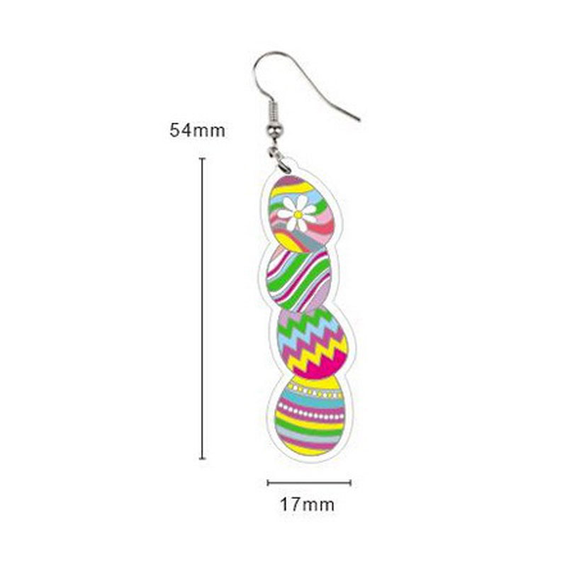 A String Of Easter Eggs Teacher Acrylic Earrings