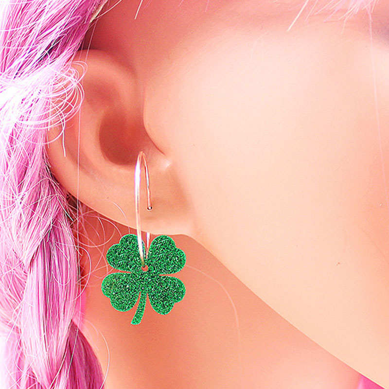 Lucky Clover Teacher Acrylic Earrings