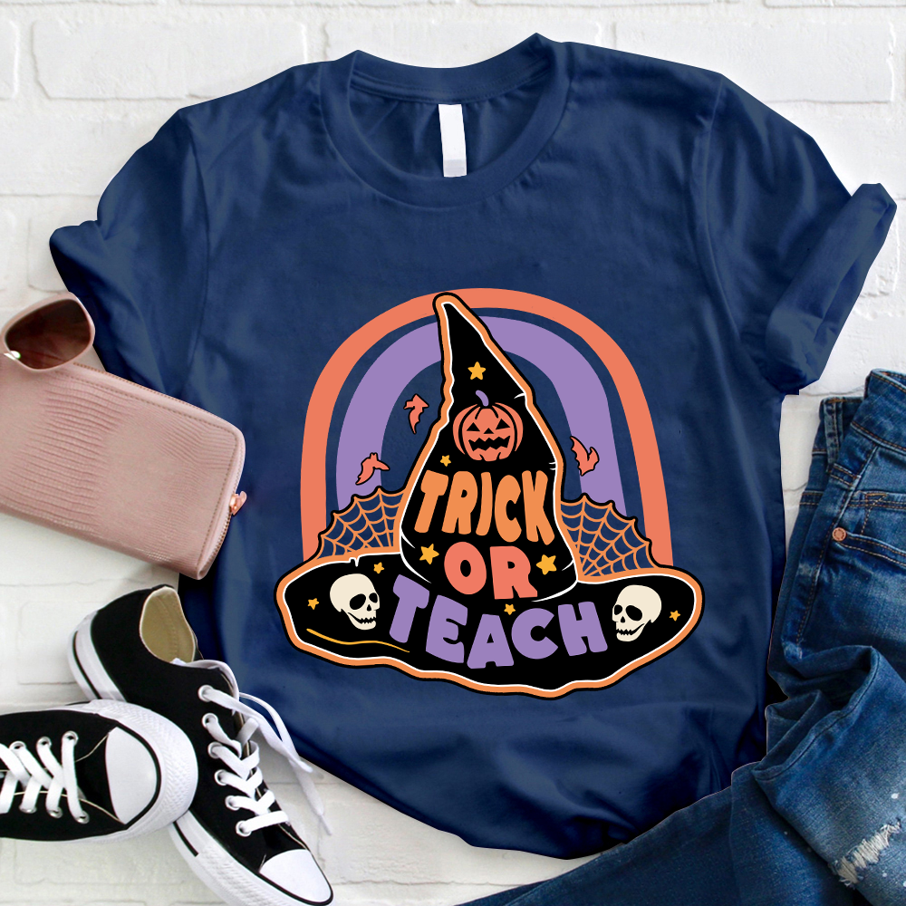 Trick Or Teach Magic Hat Teacher T-Shirt
