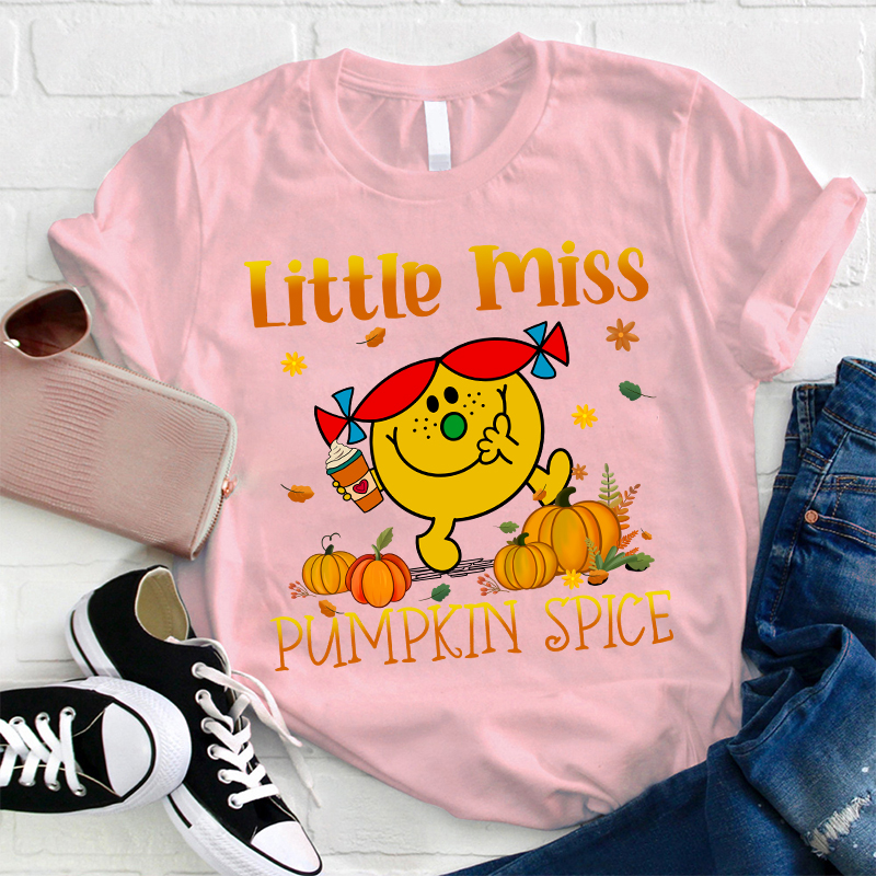 Little Miss With Her Pumpkin Spice Latte T-Shirt
