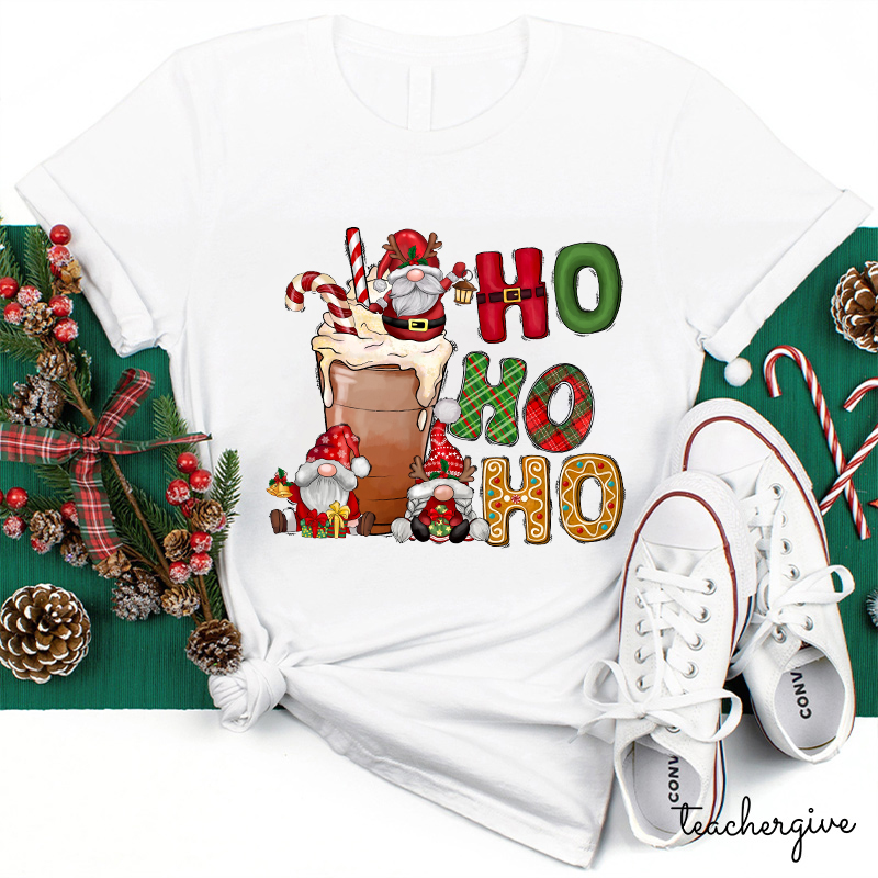 Ho Ho Ho Here Comes The Santa Teacher T-Shirt