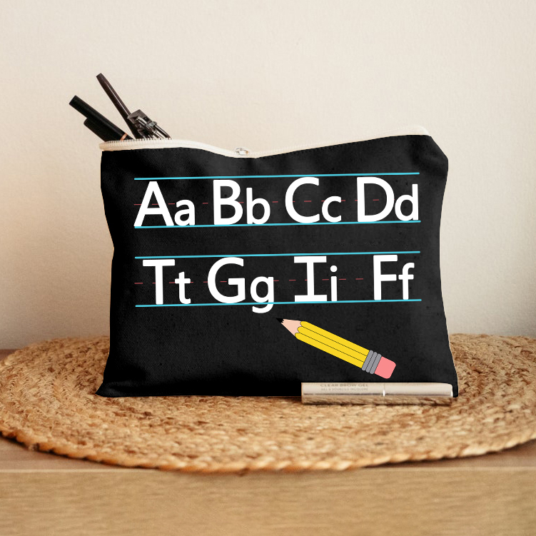 ABCD Teacher Makeup Bag