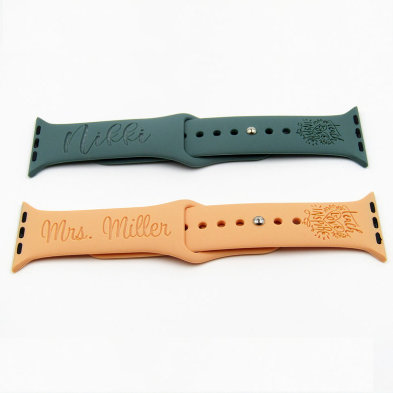 Personalized Teach Love Inspire Apple Watch Silicone Band