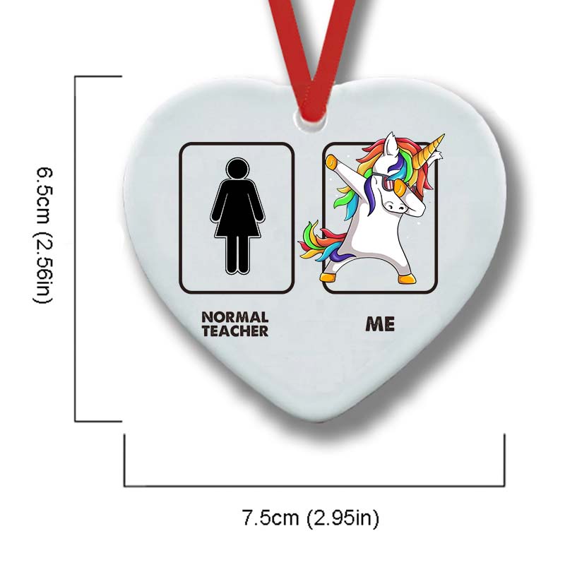 Normal Teacher & Me Teacher Ceramic Christmas Ornament