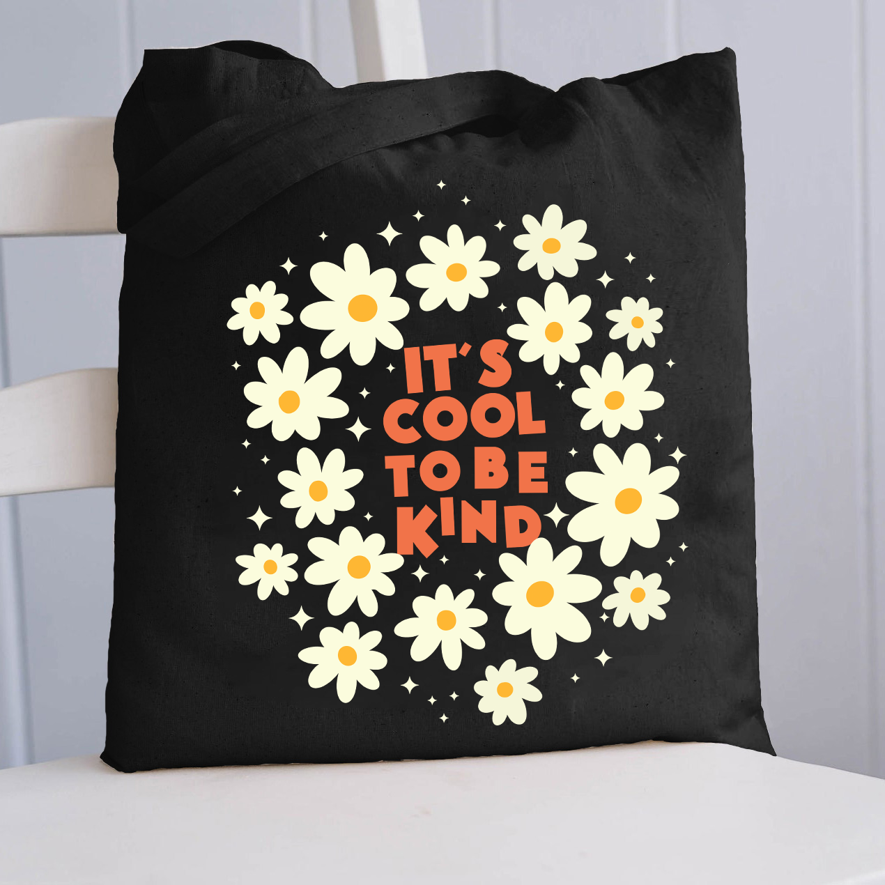 It's Cool To Be Kind Daisy Tote Bag