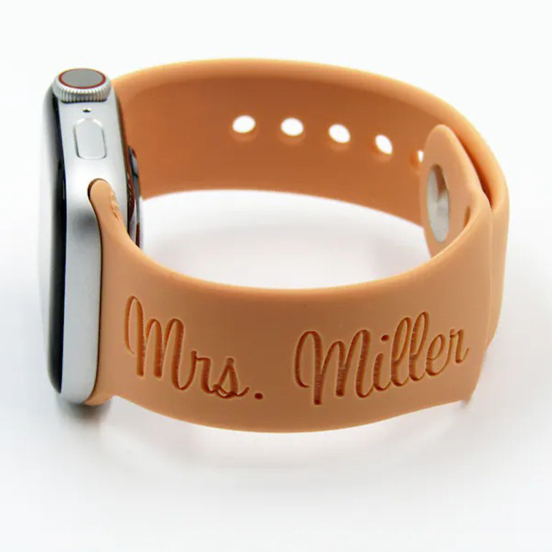 Personalized Teach Love Inspire Apple Watch Silicone Band