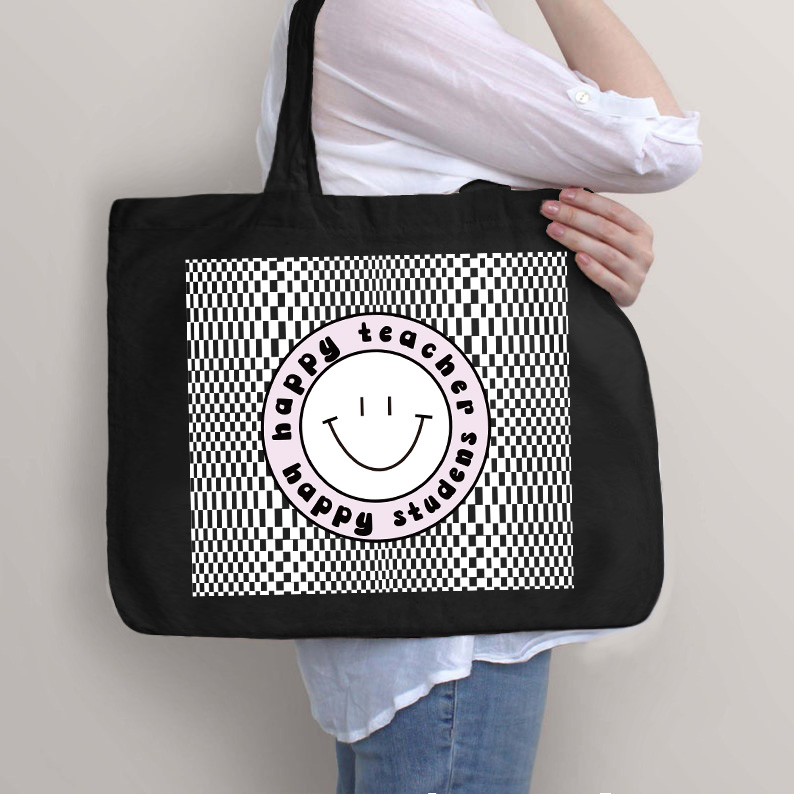 Glücklicher Lehrer Glückliche Schüler Lehrer Tragetasche mit Reißverschluss
