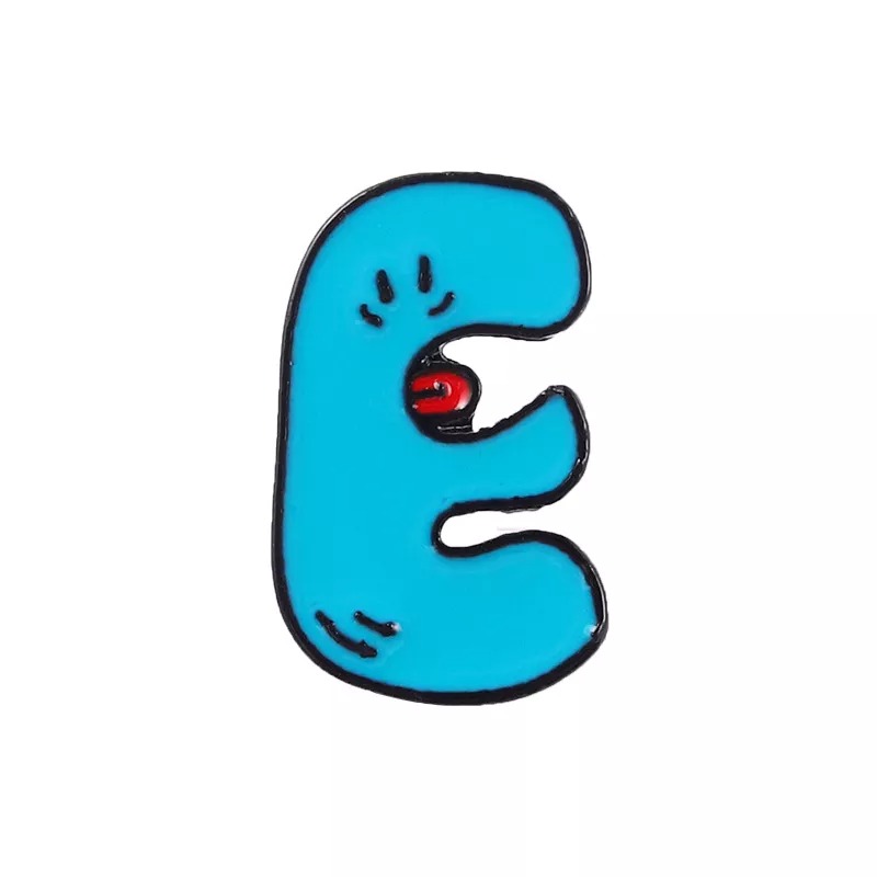 Cartoon 26 English letters Pin Set