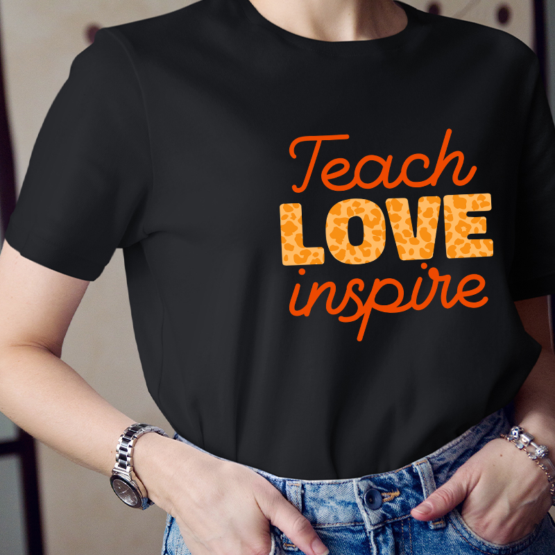Leopard Teach Love Inspire T-Shirt