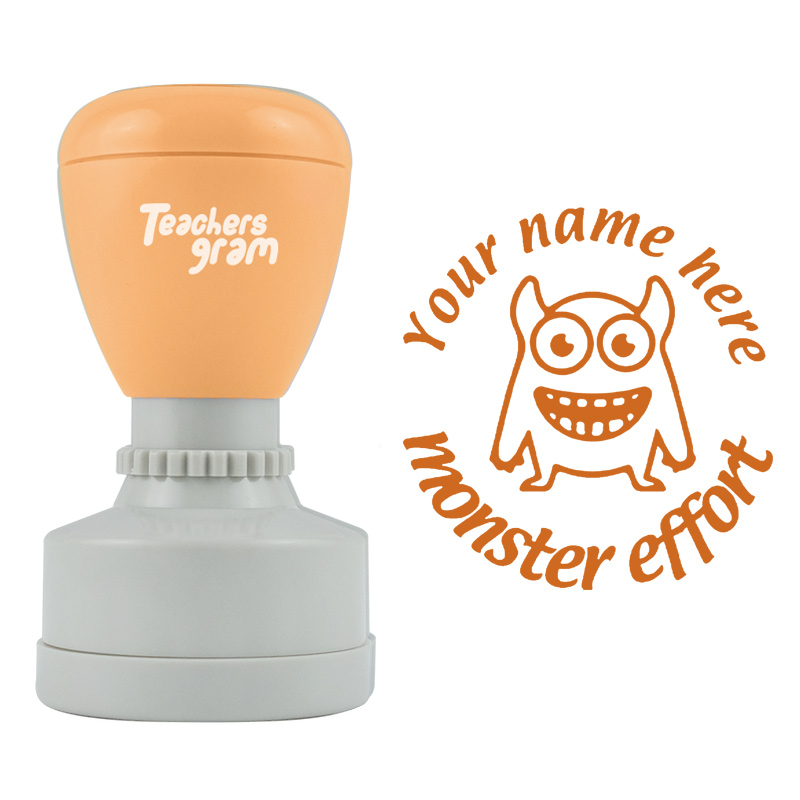 Personalisiert Monster Bemühung Lehrer Stempel