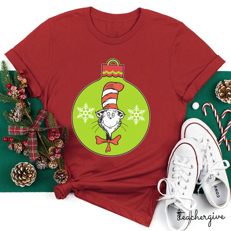 The Cat In The Hat Christmas Teacher T-Shirt