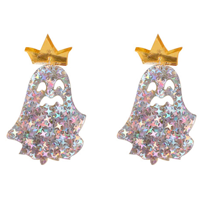 Shining Stars Ghosts Halloween   Acrylic Earrings