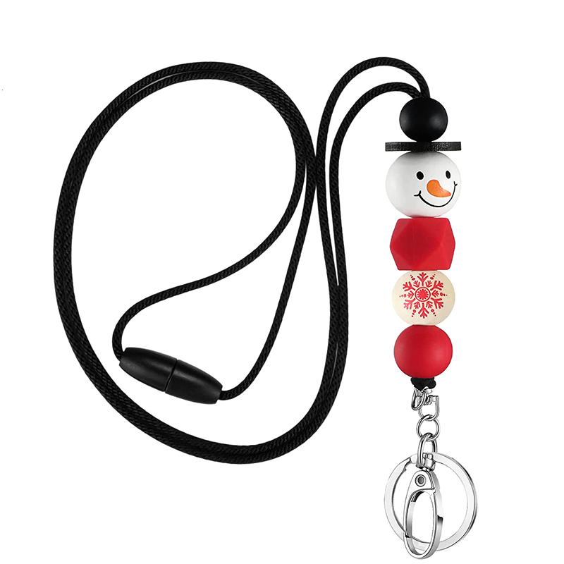 Christmas Snowman Teacher Lanyard