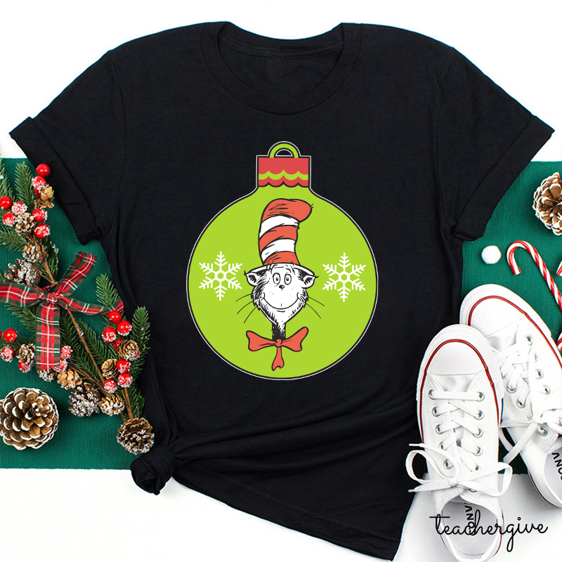 The Cat In The Hat Christmas Teacher T-Shirt