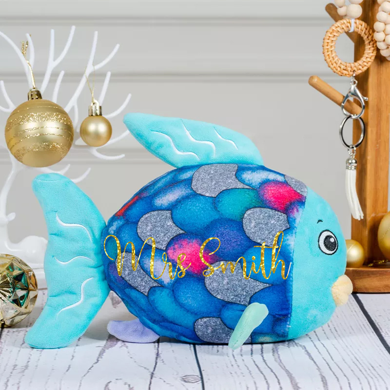 Personalized Rainbow Fish Teacher Plush Toy