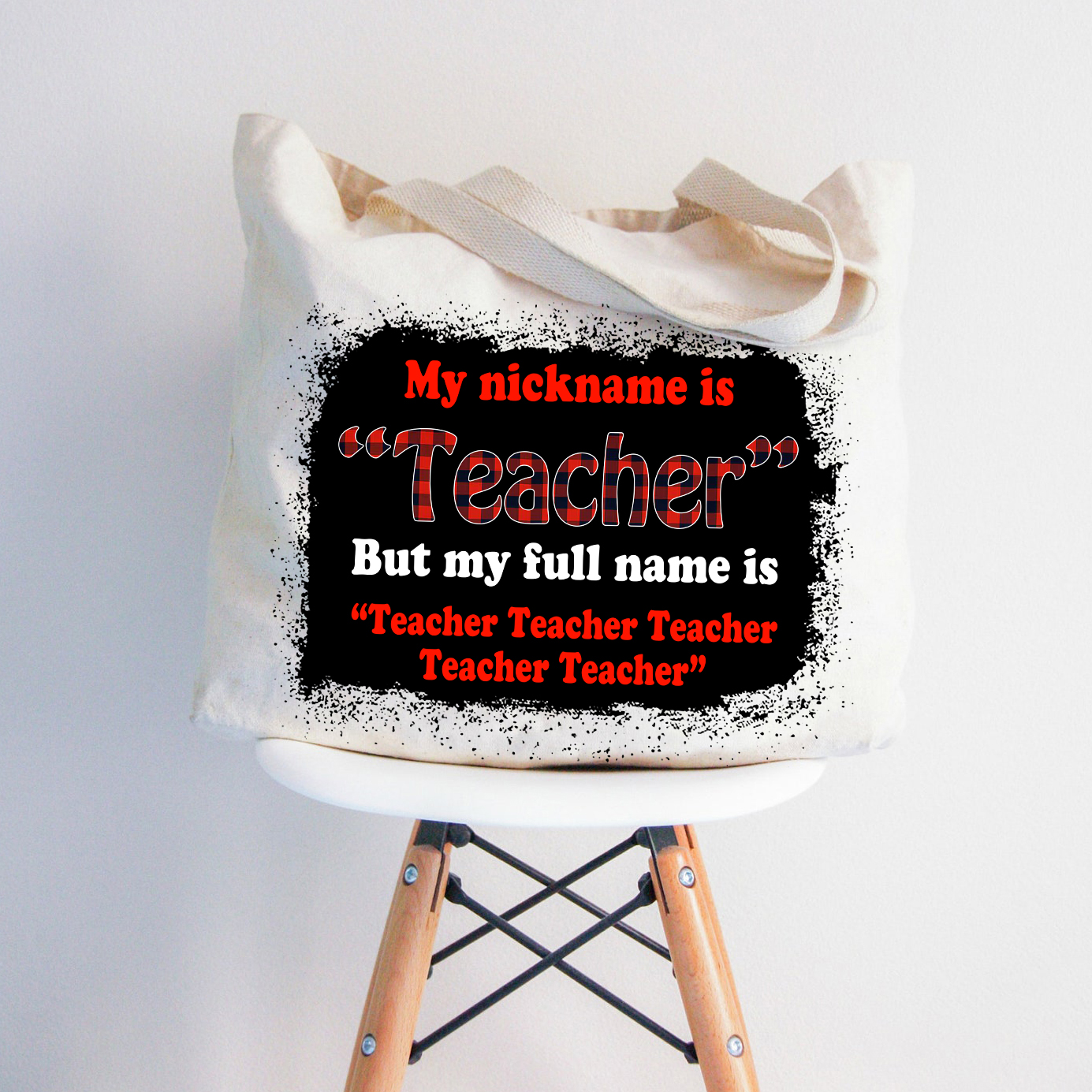 My Nickname Is Teacher Zip Tote Bag