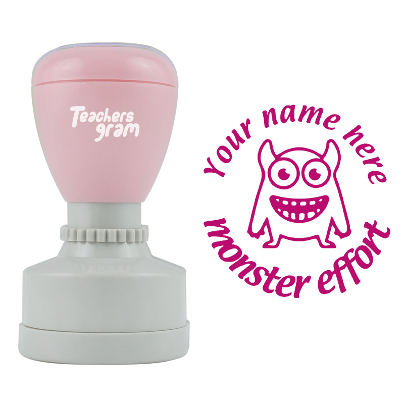 Personalisiert Monster Bemühung Lehrer Stempel