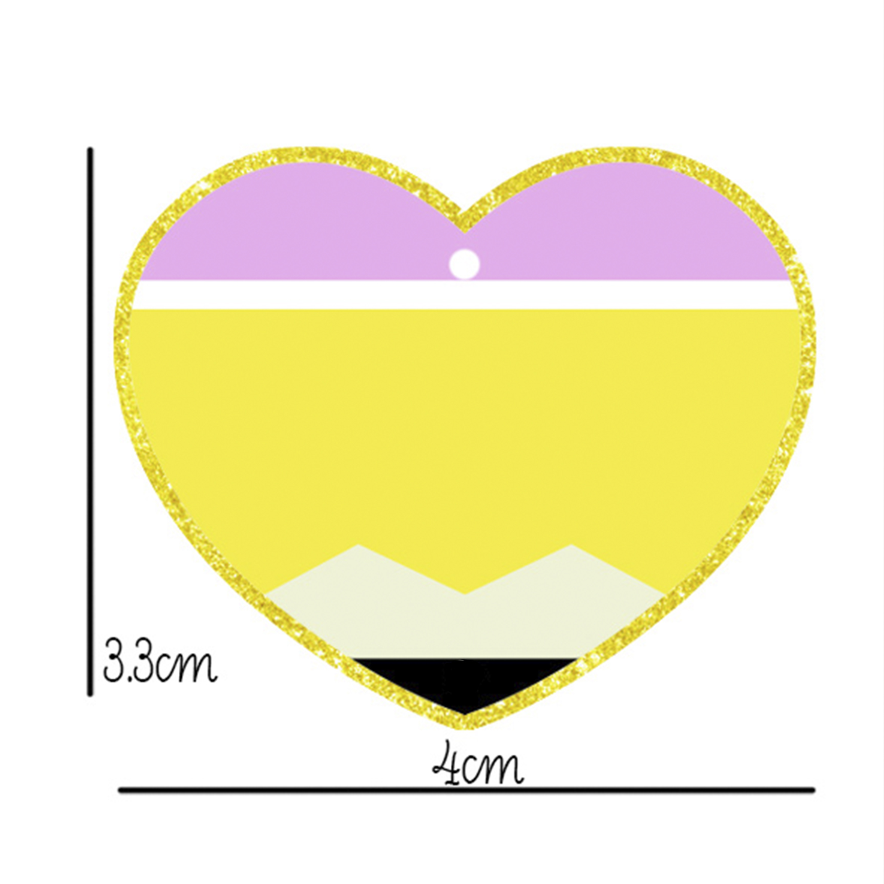 Heart And Pencil Acrylic Earrings