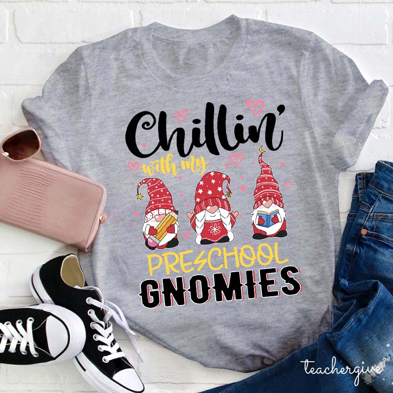 Personalized Chillin With My Gnomies Teacher T-Shirt