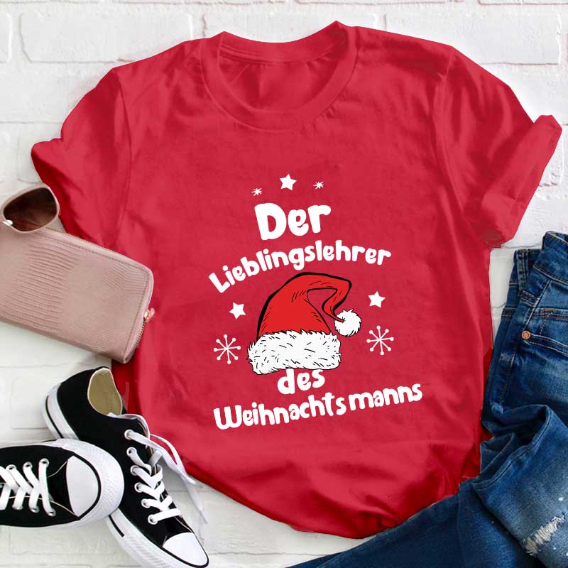 Der Lieblingslehrer Des Weihnachtsmanns Lehrer T-Shirt